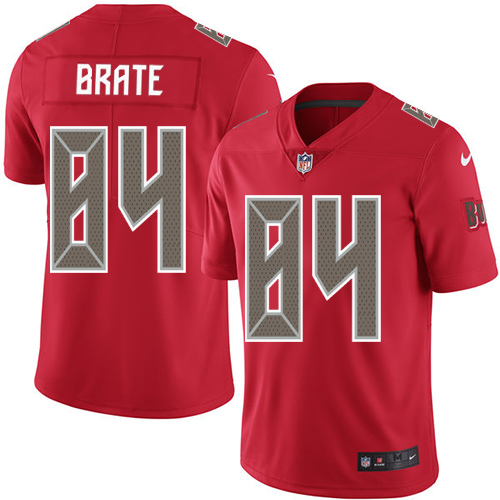 Nike Buccaneers #84 Cameron Brate Red Men's Stitched NFL Limited Rush Jersey - Click Image to Close